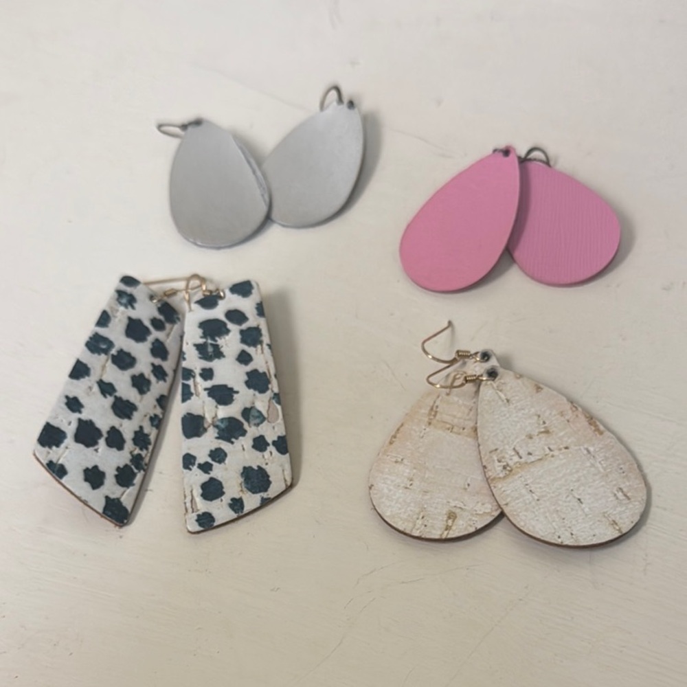 Nickel and Suede lot of Earrings